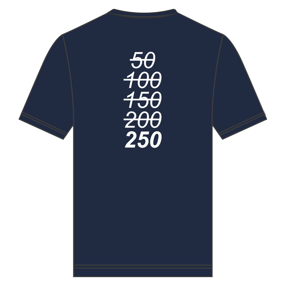 Startnummer jubilæums t-shirt 250