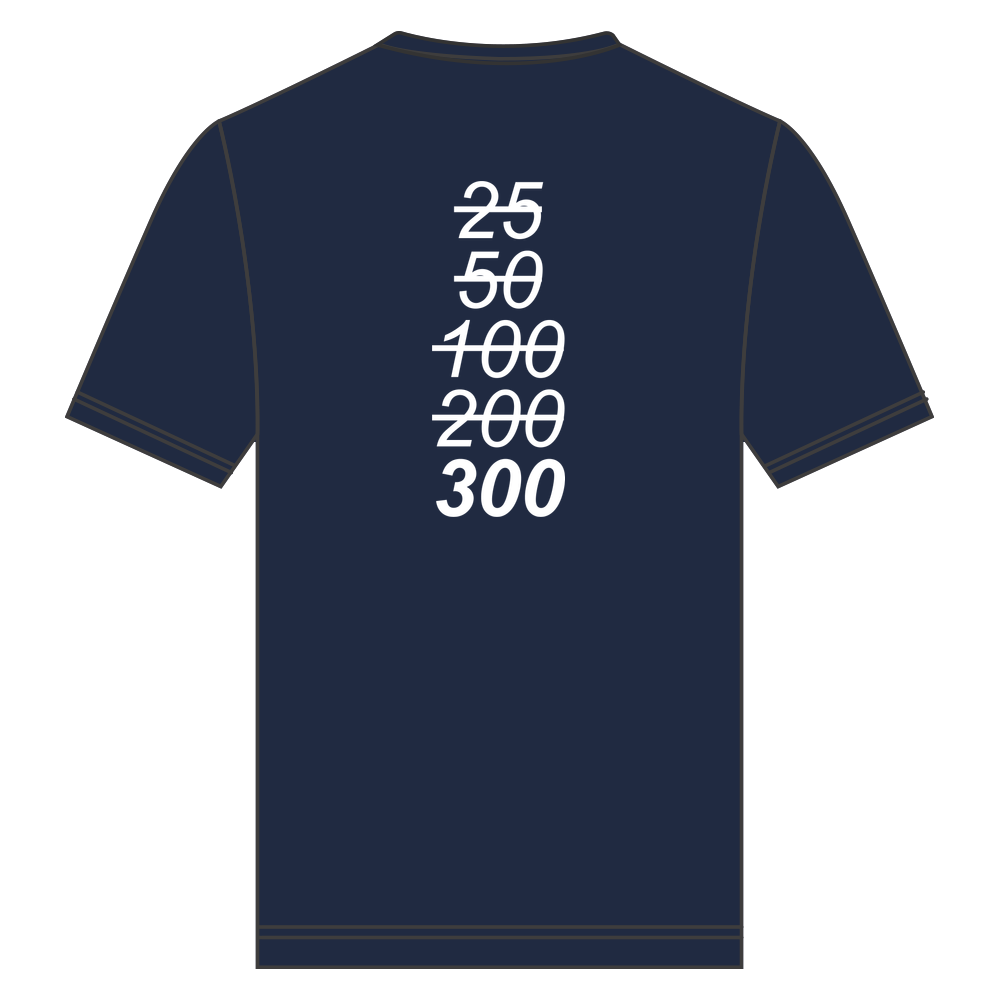 Startnummer jubilæums t-shirt 300