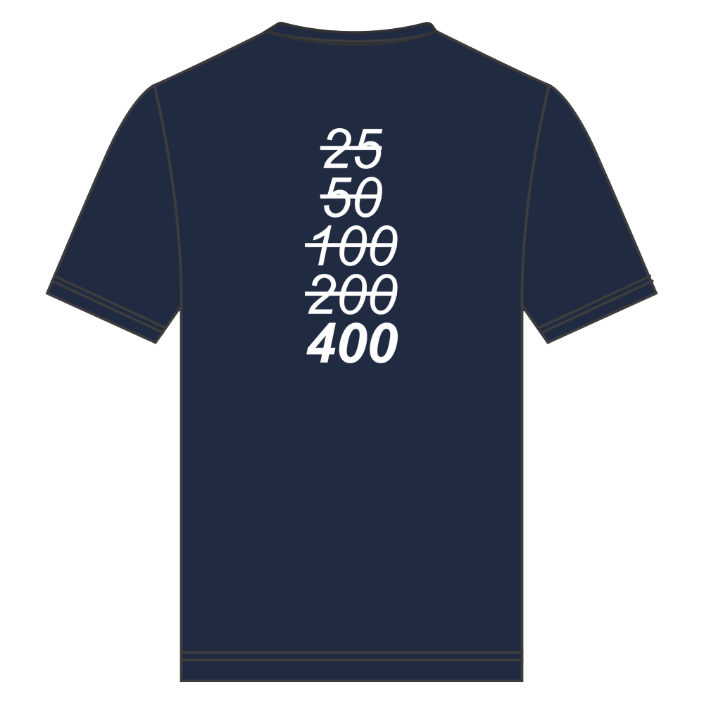 Startnummer jubilæums t-shirt 400